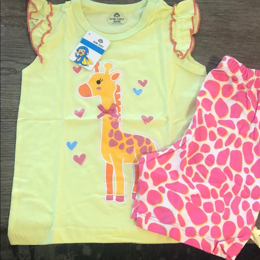 NWT Little Bitty Short and T Shirt Set